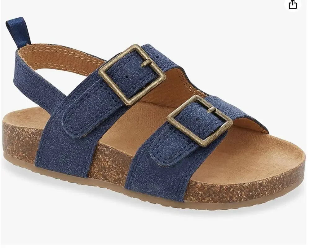 OshKosh B'Gosh Boys Bruno Sandal Navy Blue Size 11 New Slip On Little Kid